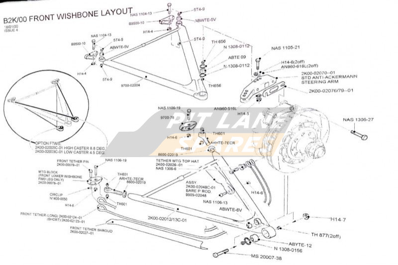 FRONT WISHBONE LAYOUT Diagram